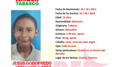 Jesús Godofredo Alerta Amber Tabasco
