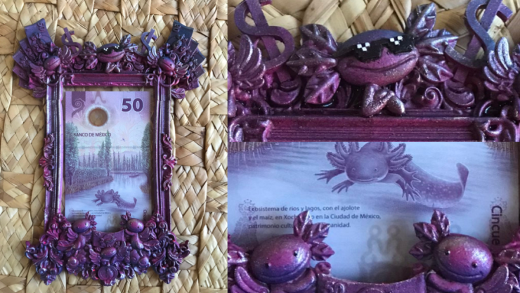 billete 50 pesos ajolote