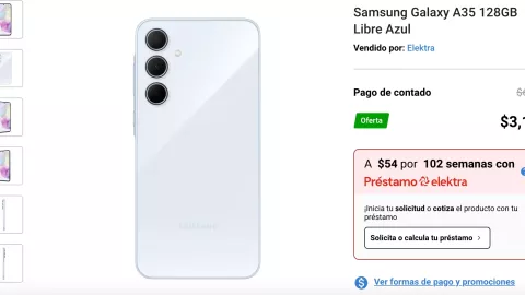 Así es el celular que vende en oferta Elektra
