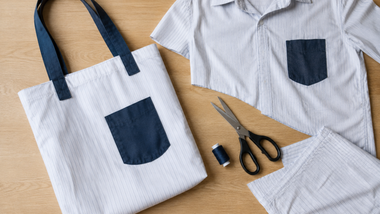 5 ideas para convertir una camisa escolar en una hermosa tote bag en tendencia