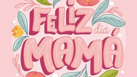 Imagen feliz día mama con flores