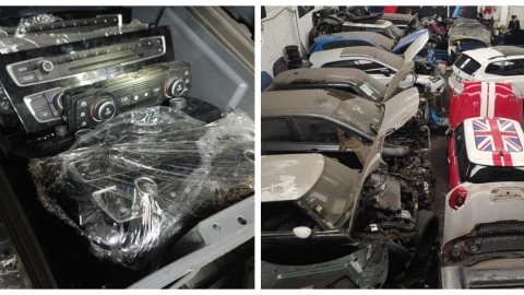 Aseguran 40 toneladas de autopartes en la Venustiano Carranza