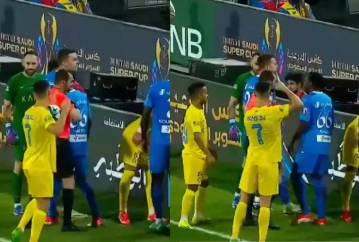 VIDEO ¡Enfurece! Cristiano Ronaldo amaga con golpear al árbitro tras ser expulsado