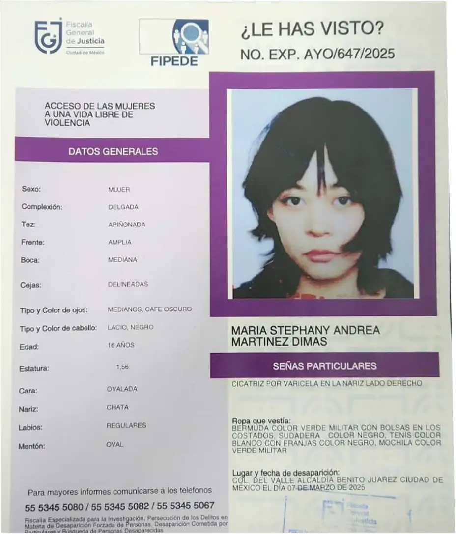 María Stephany Andrea Martínez Dimas.
