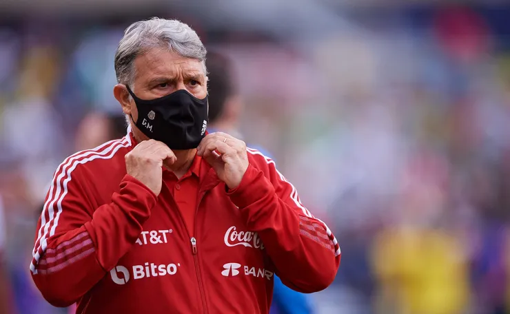 Gerardo ‘Tata’ Martino en el partido ante Ecuador