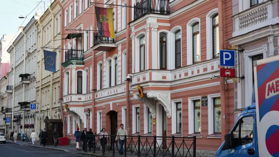 Edificio del Consulado de Alemania en San Petersburgo, Rusia.