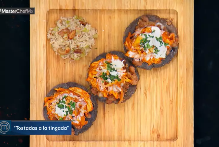 Tostadas a la tingada, platillos Masterchef