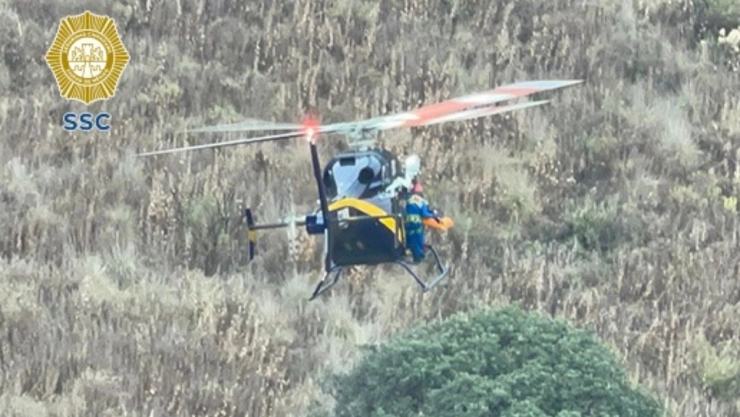 rescate helicóptero bosque