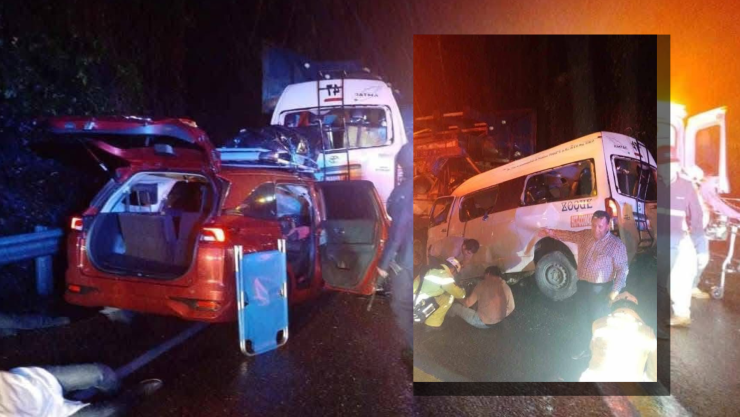 Accidente ruta Raudales Malpaso en el Puente Chiapas hoy 24 de enero