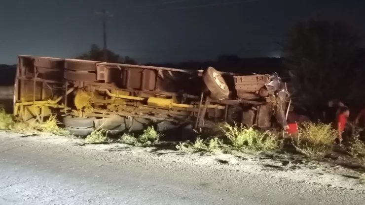 Autobús ruta vargas volcado