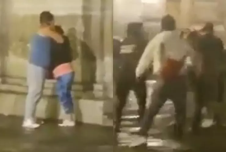 agresor terminó agredido