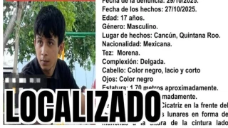 Desactivan búsqueda: Localizan a Carlos Daniel Reyes Santiago, menor de 17 años desaparecido en Cancún