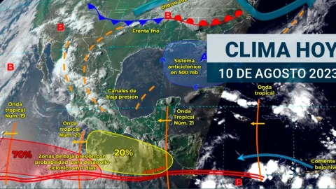 Clima en México hoy 10 de agosto de 2023