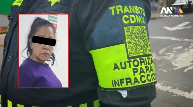 Policía de tránsito en CDMX recibe mordida en el brazo por una conductora.