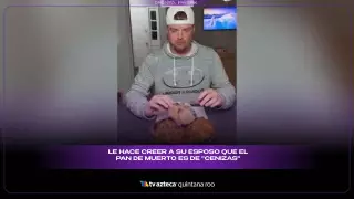 VIDEO: Mexicana le dice a su esposo que el Pan de Muerto es con cenizas y su reacción se viraliza