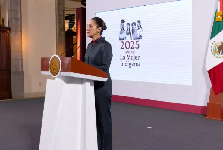 Claudia Sheinbaum en Palacio Nacional.