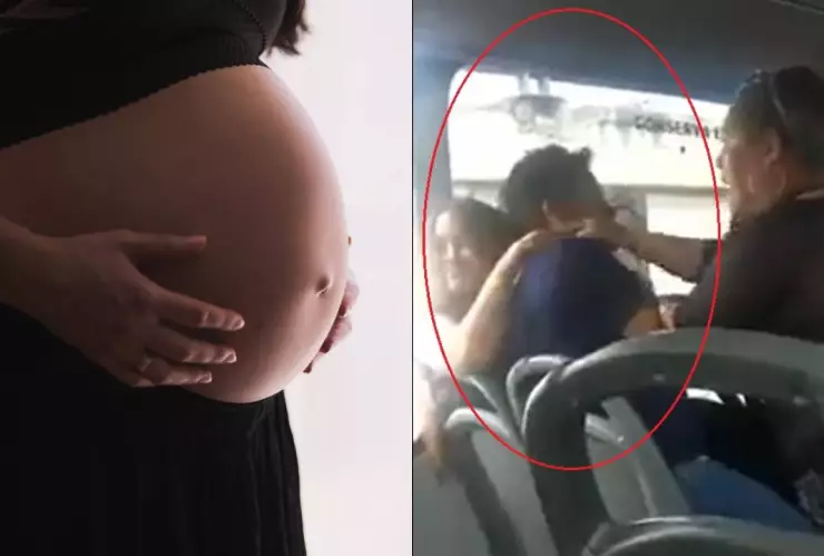 ¡Atrapado! Mujer embarazada encuentra a esposo engañándola en el autobús