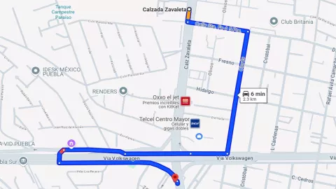 Calzada Zavaleta hoy 19 de noviembre vías alternas