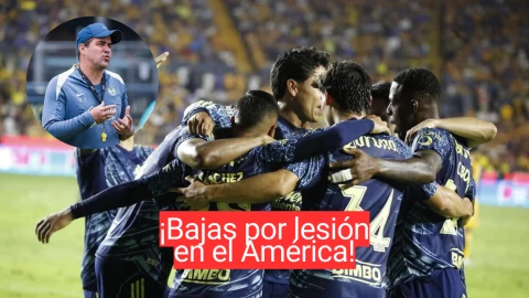 André Jardine y jugadores del América