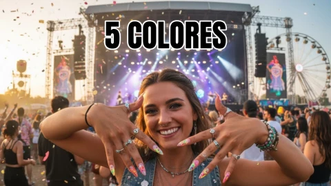 5 colores en uñas que son tendencia para ir a festivales de música: son ideales en todo tipo de formas