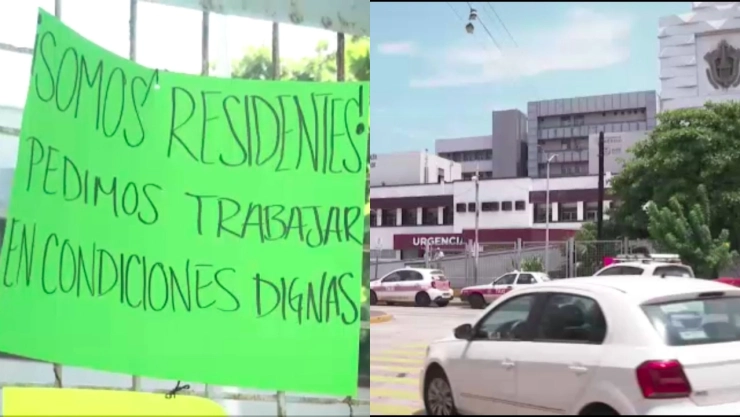 Protestas en hospitales de Veracruz.