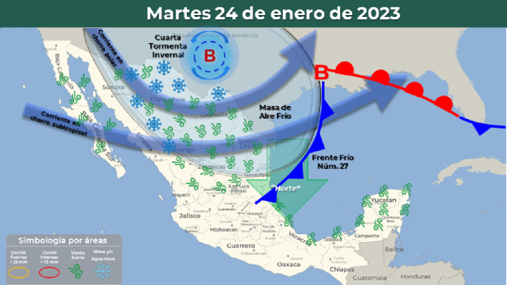 Pronóstico del clima hoy 24 de enero en Quintana Roo y Campeche