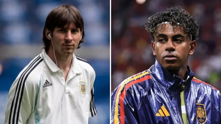 Lionel Messi y Lamine Yamal