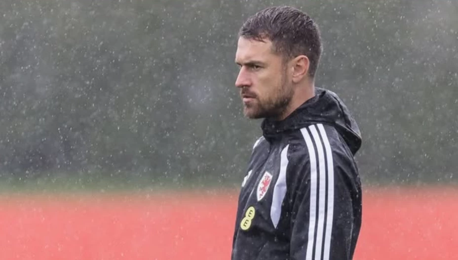 La foto que subió Ramsey en el entrenamiento de Gales