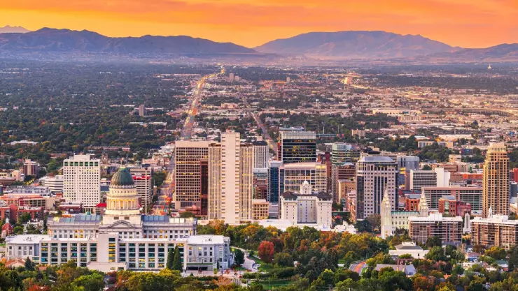 la ciudad de Salt Lake City en Utah