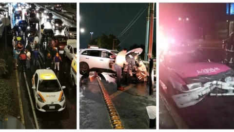 Noche de choques y accidentes en las calles de CDMX
