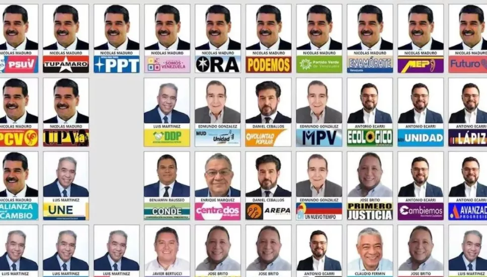 Nicolás Maduro aparece 13 veces en la boleta electoral de Venezuela