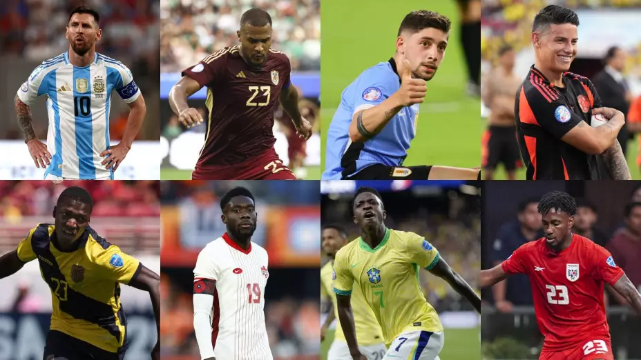 Argentina vs Ecuador; Venezuela vs Canadá; Uruguay vs Brasil; Colombia vs Panamá | Copa América 2024