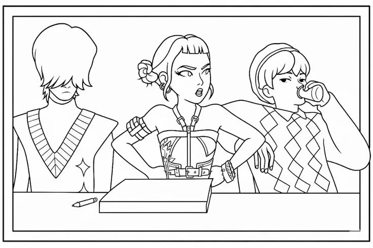 Ideas de plantillas de Mystery Saja para imprimir y colorear