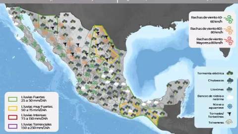 Clima en México 19 de mayo de 2023