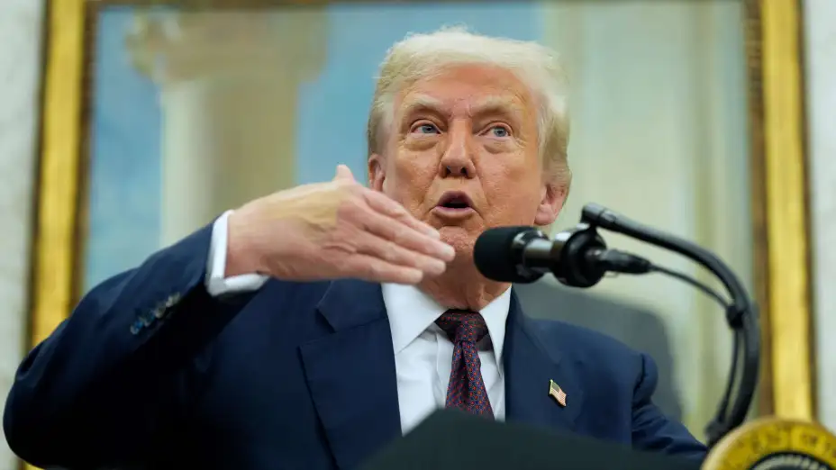 Donald Trump en el Despacho Oval, el 6 de agosto de 2025.
