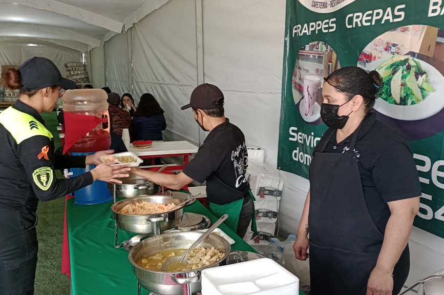 Ricos y deliciosos platillos tuvimos en el centro de acopio