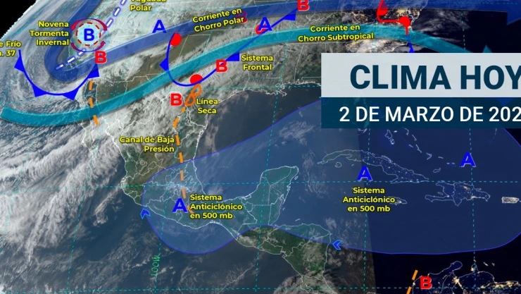 Clima en M&eacute;xico 2 de marzo