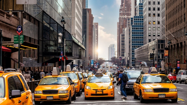 Tráfico en las calles de Nueva York