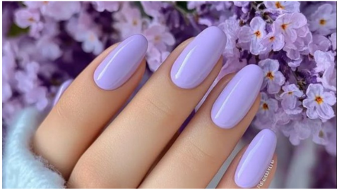 uñas Diseños lavanda 1