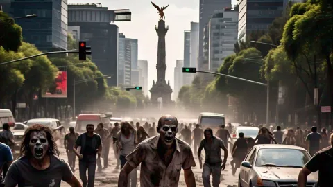 Zombis invaden las calles de la CDMX