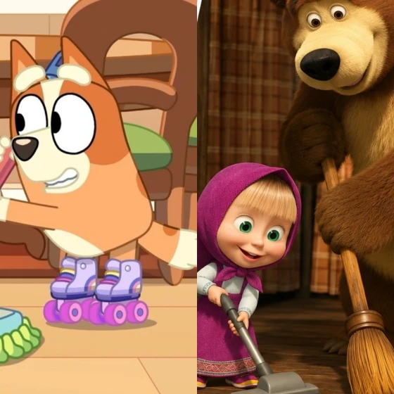 Estos 4 capítulos de Masha y el Oso son perfectos para comenzar a trabajar con tus hijos los conceptos de orden y disciplina.
