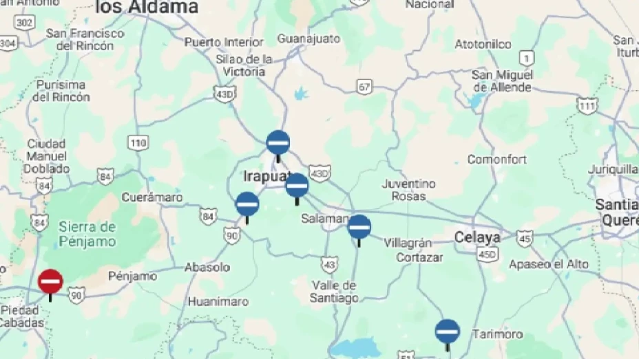 bloqueos carreteras Guanajuato hoy