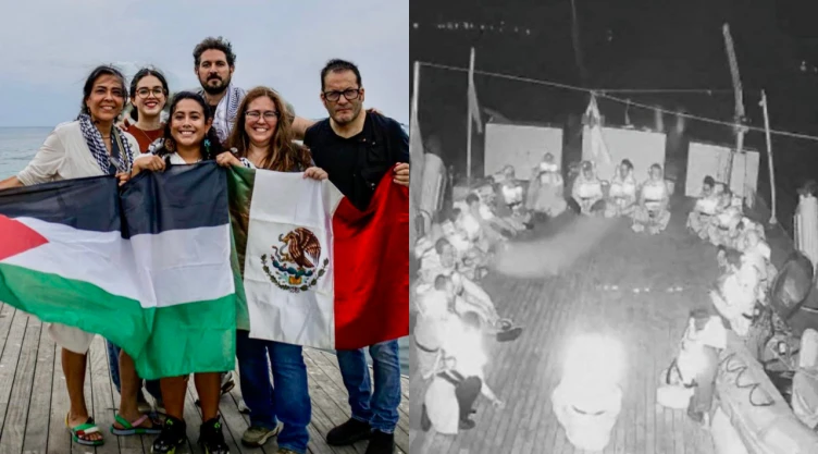 mexicanos en flotilla interceptada por Gaza