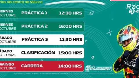 Fórmula 1 ¿A qué hora ver a Checo Pérez en el GP de México 2023?