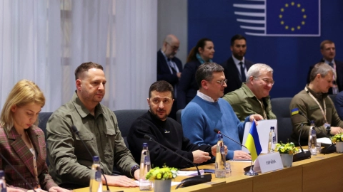 Zelensky se reúne con líderes de la Unión Europea