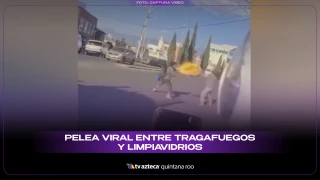 VIDEO: Pelea entre tragafuegos y limpiavidrios se viraliza en redes sociales