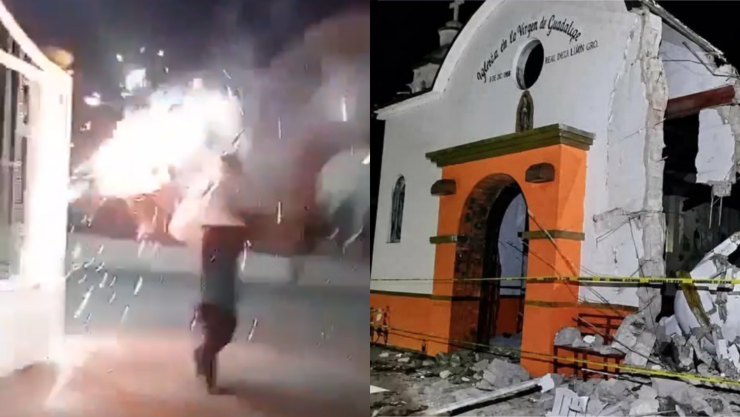 Explosión de pirotecnia en fiesta patronal de Guerrero deja tres mujeres muertas y más de 30 heridos.