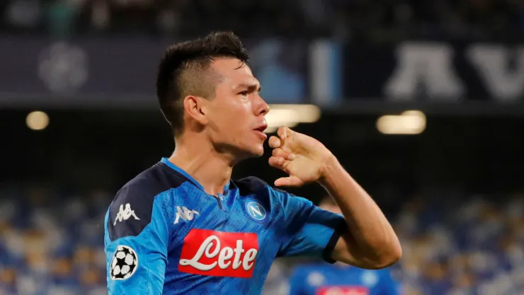 Hirving “Chucky” Lozano celebra la anotación de un gol en contra de Salzburgo en la Champions League. Imagen: Reuters