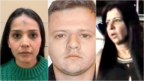 Jessica Johanna Oseguera González, Rubén Oseguera González y Rosalinda González Valencia.