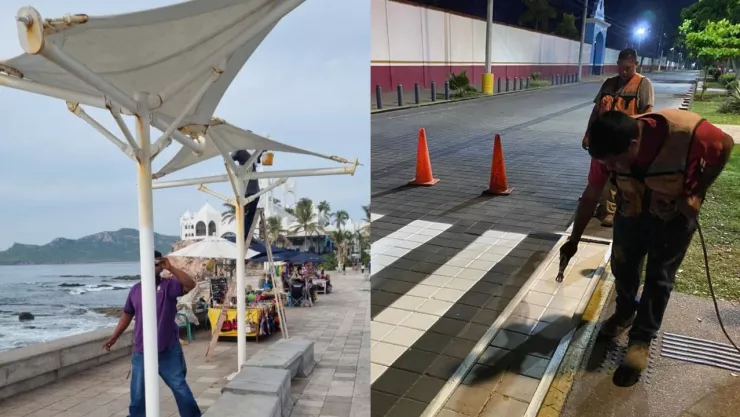 Embellecen zonas turísticas en Mazatlán, Sinaloa